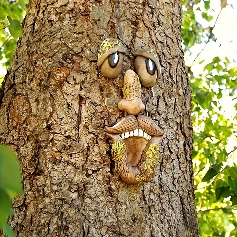 WOODWINK - Ornement fantaisiste en forme de visage d’arbre pour apporter du caractère ludique à l’extérieur.