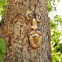 WOODWINK - Ornement fantaisiste en forme de visage d’arbre pour apporter du caractère ludique à l’extérieur.