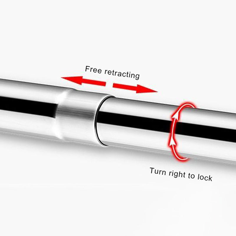 FLEXICURVE – Tringle de douche extensible en L avec installation sans perçage en acier inoxydable pour salles de bains modernes