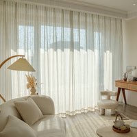 Lunara - Striped Linen Sheer Curtains