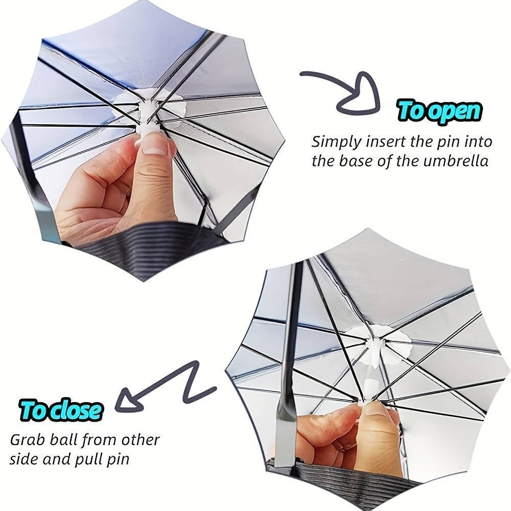 SKYSHADE - Parapluie léger porté sur la tête pour protection solaire en extérieur