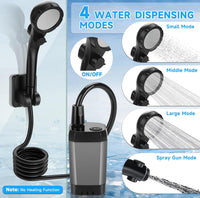 AQUAFLOWX – Pompe de douche portable pour camping avec affichage numérique