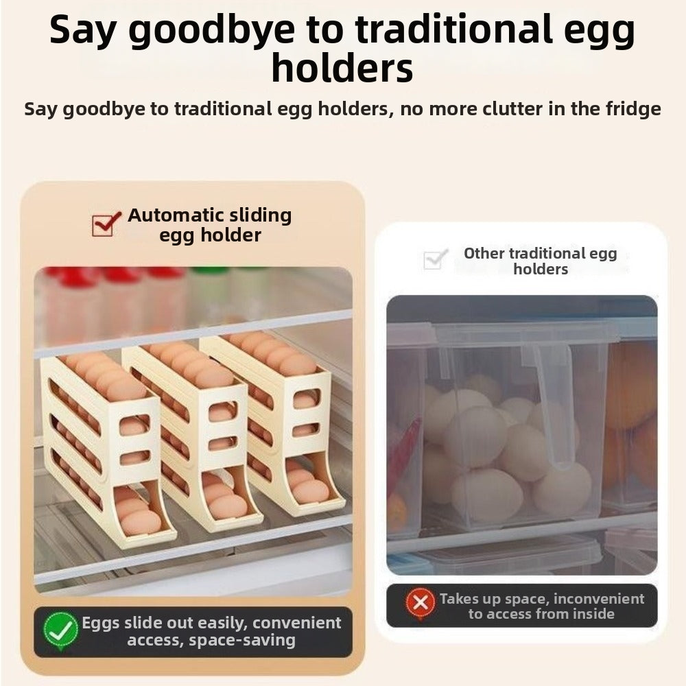 EGGROLLA – 4 Tier Rolling Egg Storage Organizer