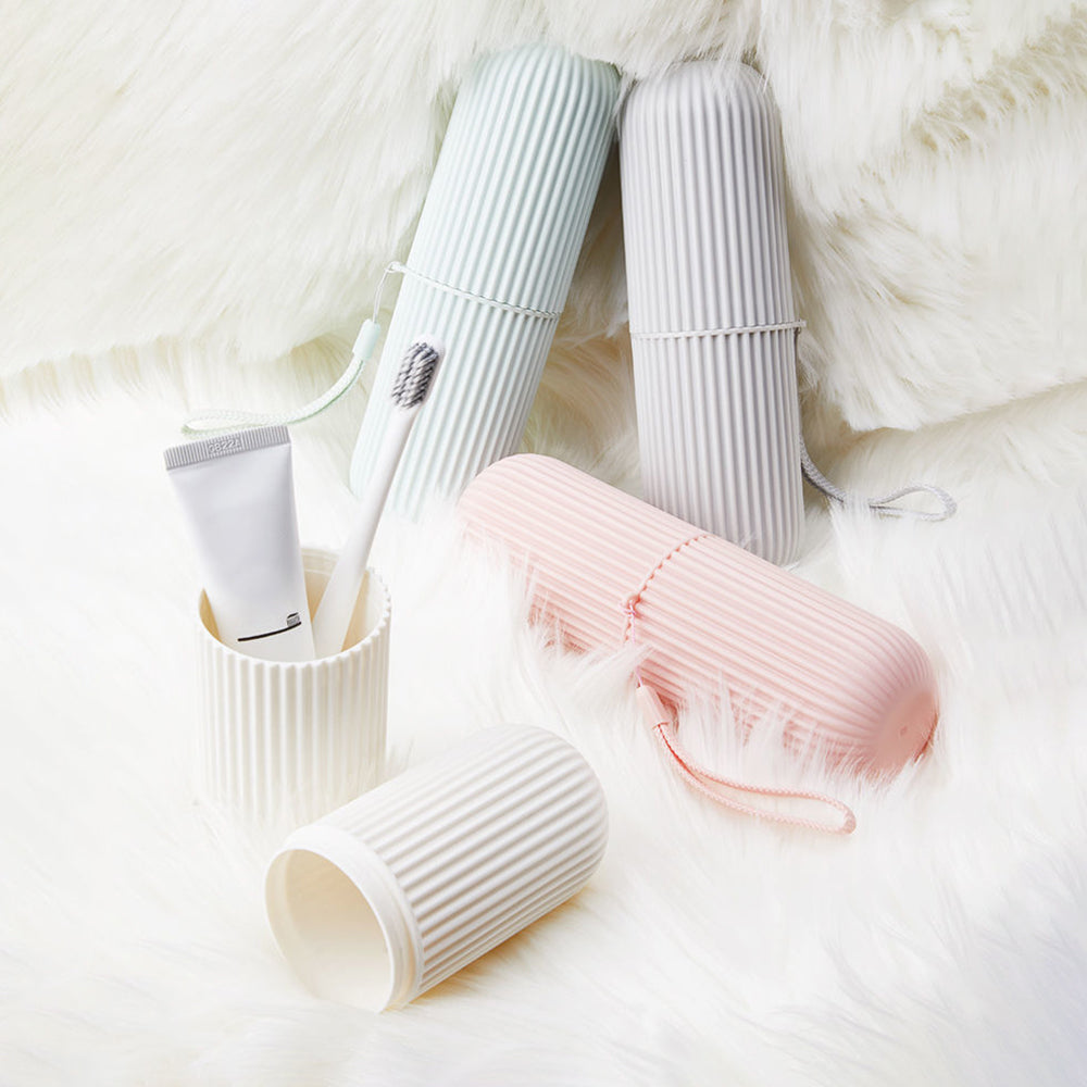 TRAVEL CUP – Étui de rangement portable pour brosse à dents et dentifrice, conçu pour un voyage hygiénique et compact