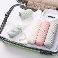 TRAVEL CUP – Étui de rangement portable pour brosse à dents et dentifrice, conçu pour un voyage hygiénique et compact