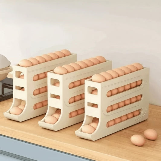 EGGROLLA – Organisateur roulant à 4 niveaux pour œufs