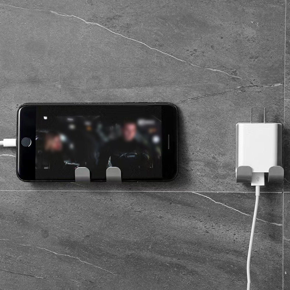 RAZORIX – Porte-rasoir sans perçage en aluminium spatial pour un rangement organisé dans la salle de bain