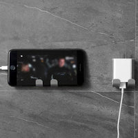RAZORIX – Porte-rasoir sans perçage en aluminium spatial pour un rangement organisé dans la salle de bain