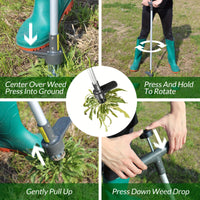 ROOTLIFT - Arrache-mauvaises herbes vertical pour un entretien de jardin plus facile et propre.