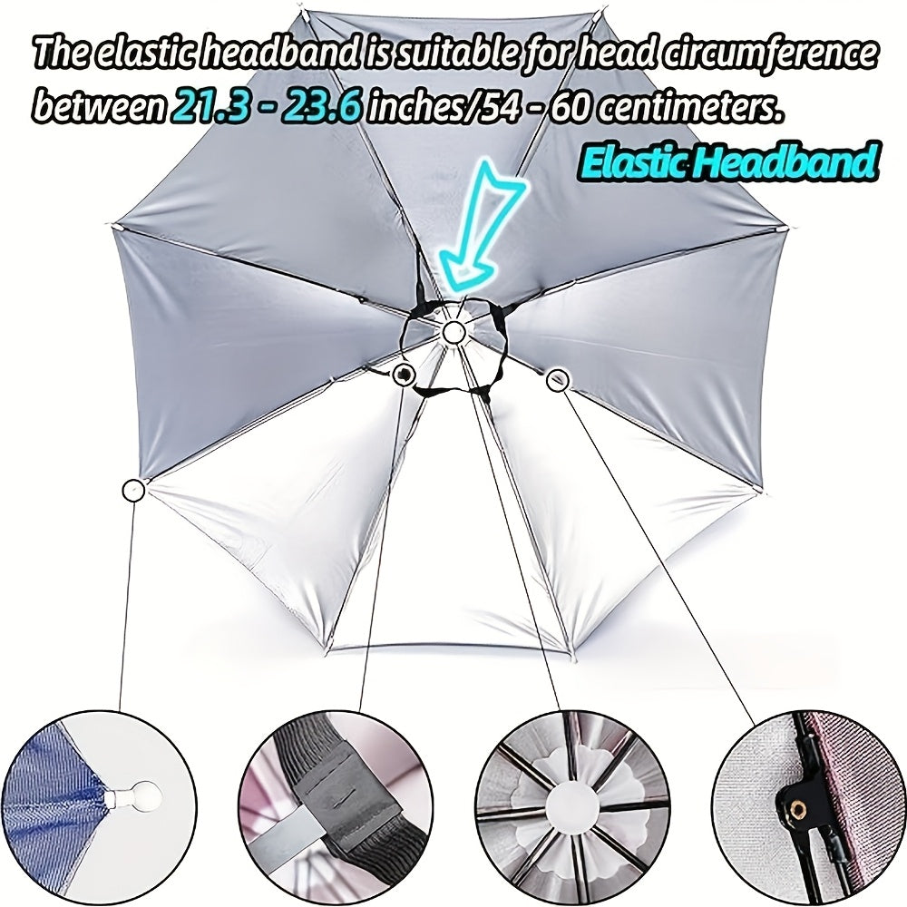 SKYSHADE - Parapluie léger porté sur la tête pour protection solaire en extérieur