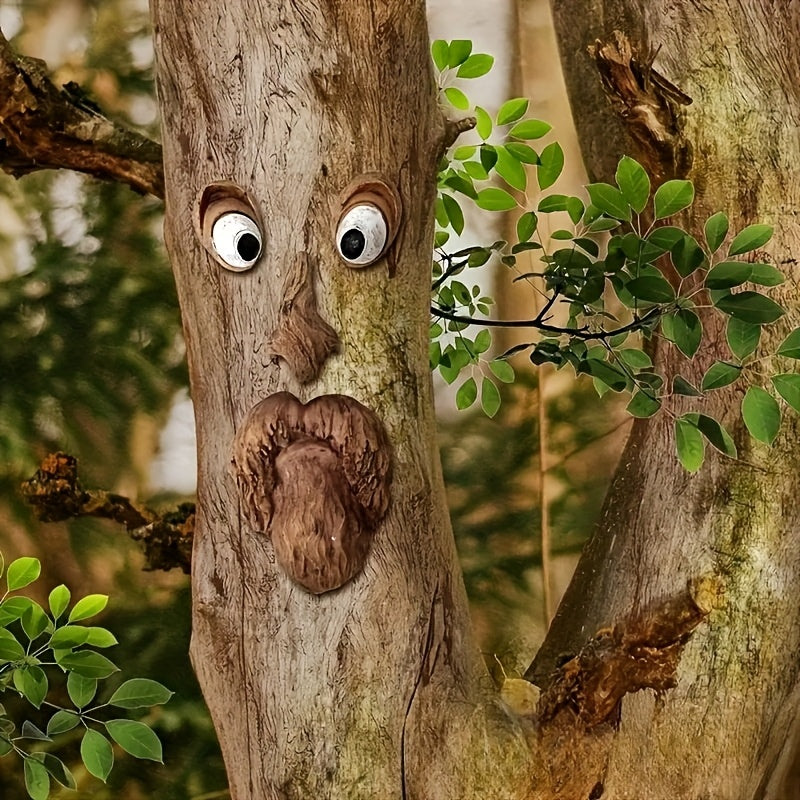 WOODWINK - Ornement fantaisiste en forme de visage d’arbre pour apporter du caractère ludique à l’extérieur.