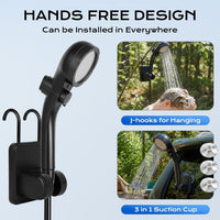 AQUAFLOWX – Pompe de douche portable pour camping avec affichage numérique