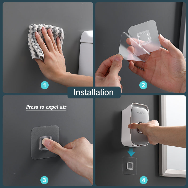 PRESSIQ – Distributeur manuel de dentifrice pour un usage organisé en salle de bain