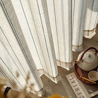 Lunara - Striped Linen Sheer Curtains