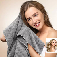 VELVADRY – Coral Velvet Hair Towel Wrap for Fast Drying and Frizz-Reducing Hair Care