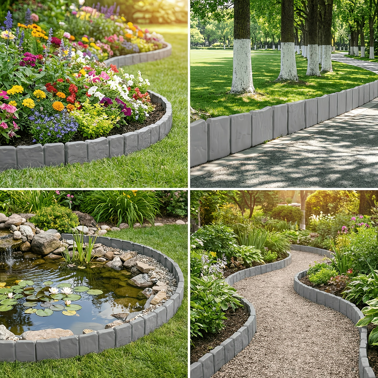 STONEEDGE – Bordure décorative de jardin pour une finition nette de la pelouse