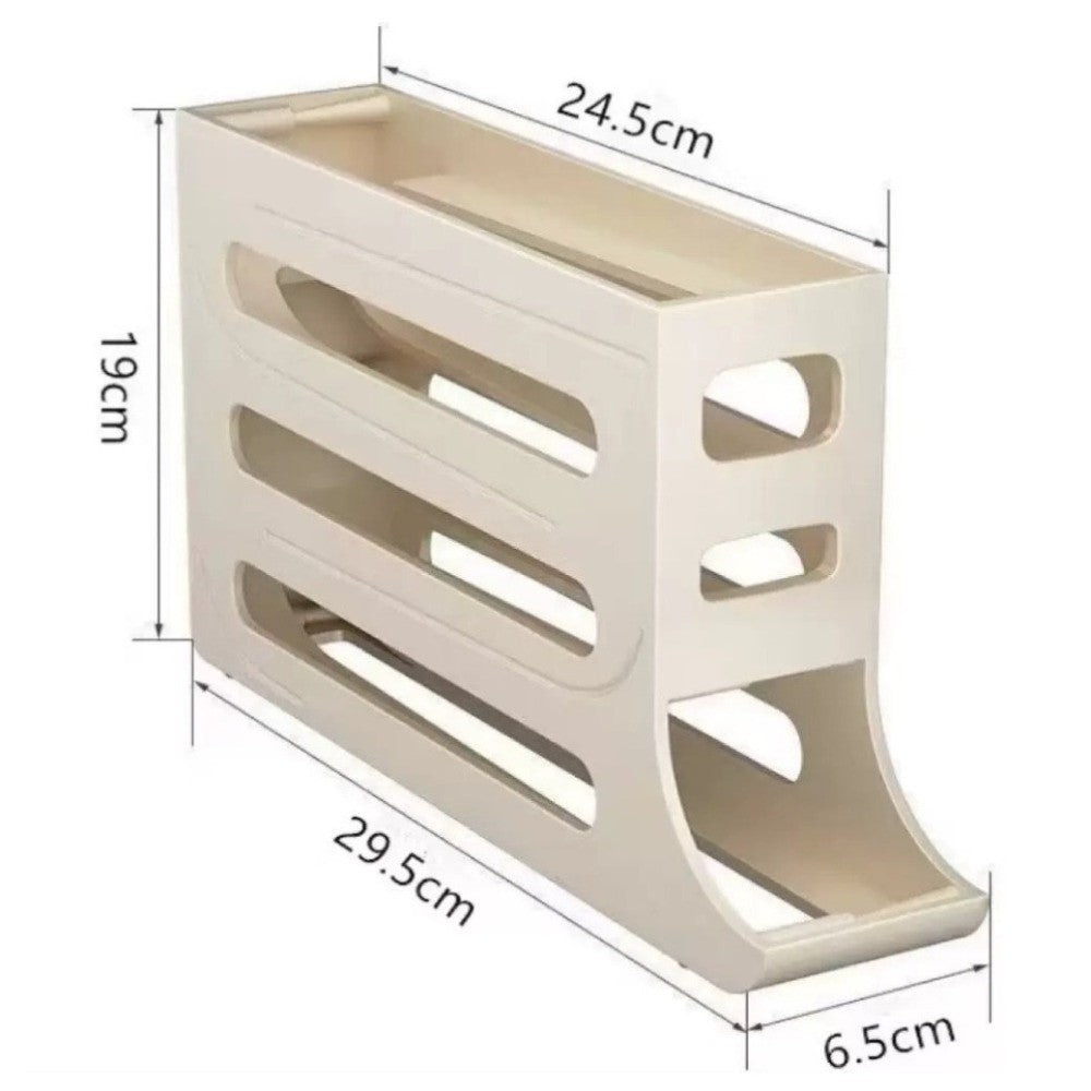 EGGROLLA – 4 Tier Rolling Egg Storage Organizer