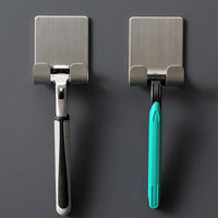 RAZORIX – Porte-rasoir sans perçage en aluminium spatial pour un rangement organisé dans la salle de bain