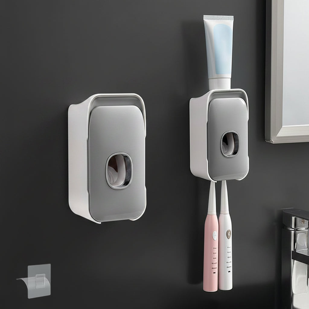 PRESSIQ – Distributeur manuel de dentifrice pour un usage organisé en salle de bain