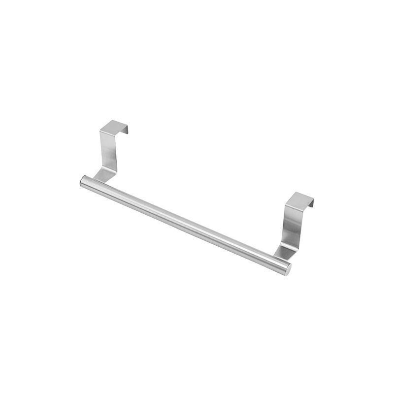 DOOR TOWEL BAR – Stainless steel over-the-door towel rack designed for space-saving storage in kitchen and bathroom use