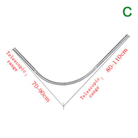 FLEXICURVE – Tringle de douche extensible en L avec installation sans perçage en acier inoxydable pour salles de bains modernes