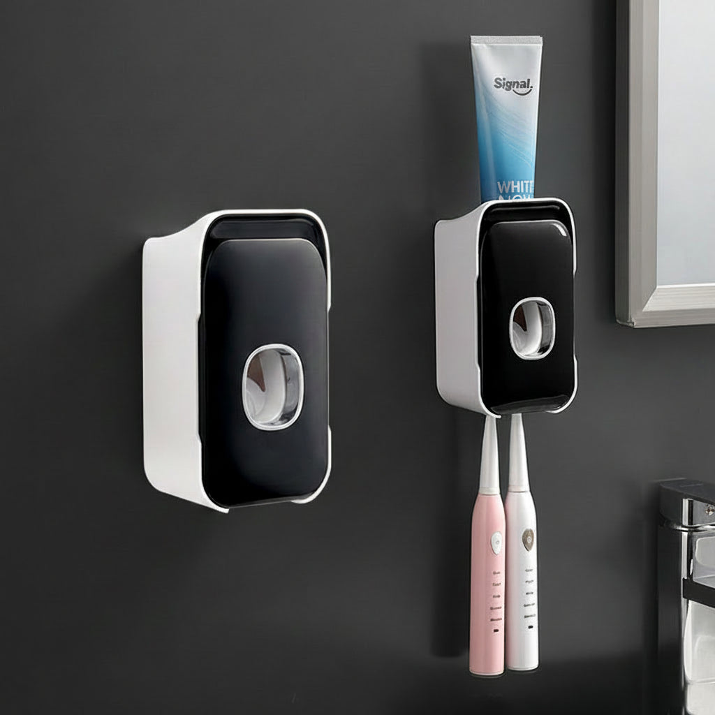 PRESSIQ – Distributeur manuel de dentifrice pour un usage organisé en salle de bain