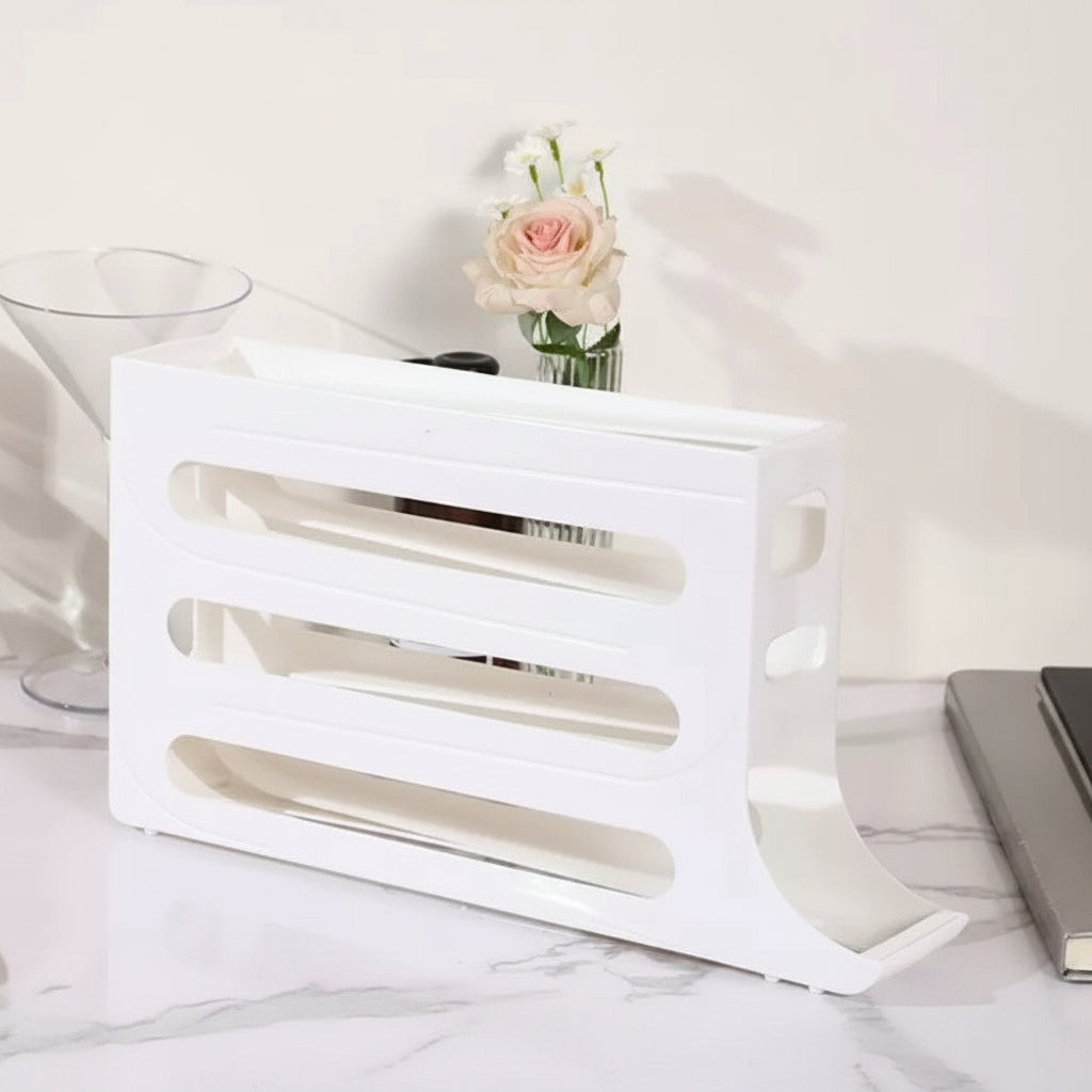EGGROLLA – 4 Tier Rolling Egg Storage Organizer