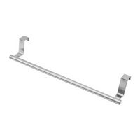 DOOR TOWEL BAR – Stainless steel over-the-door towel rack designed for space-saving storage in kitchen and bathroom use