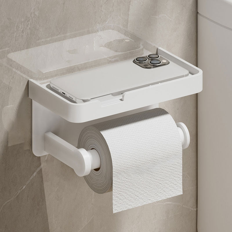 TOILET ROLL - Wall-mounted aluminum toilet paper holder with storage drawer design