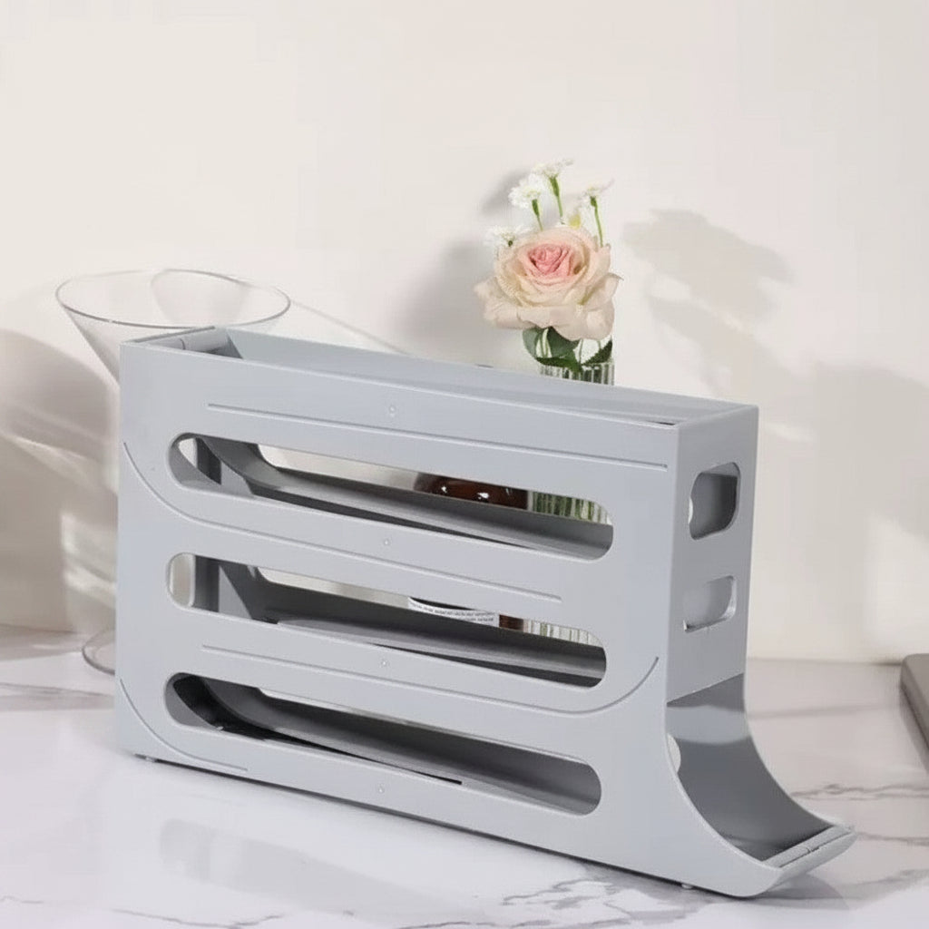 EGGROLLA – 4 Tier Rolling Egg Storage Organizer