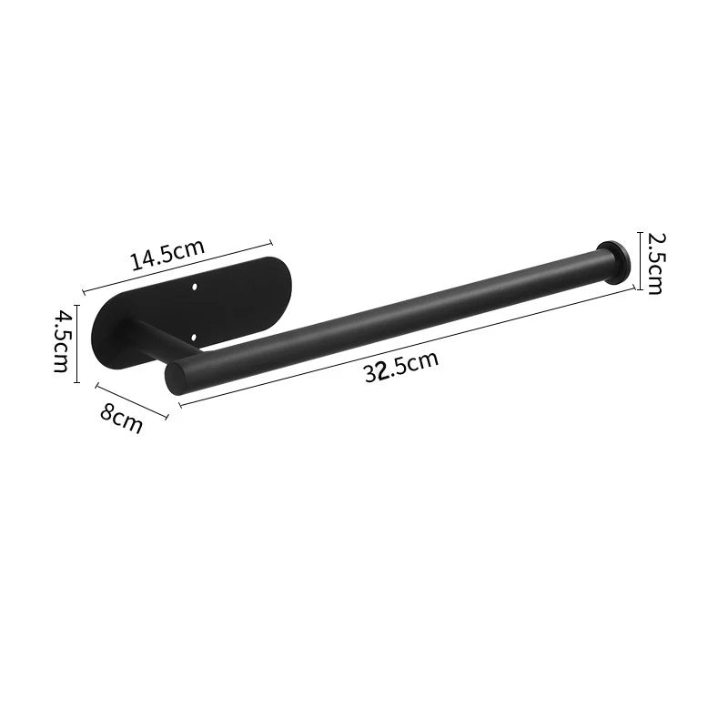 ROLLIX – Stainless Steel Adhesive Paper Towel Holder with Wall Mount Design for Kitchen and Bathroom Organization