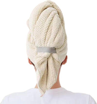 VELVADRY – Coral Velvet Hair Towel Wrap for Fast Drying and Frizz-Reducing Hair Care