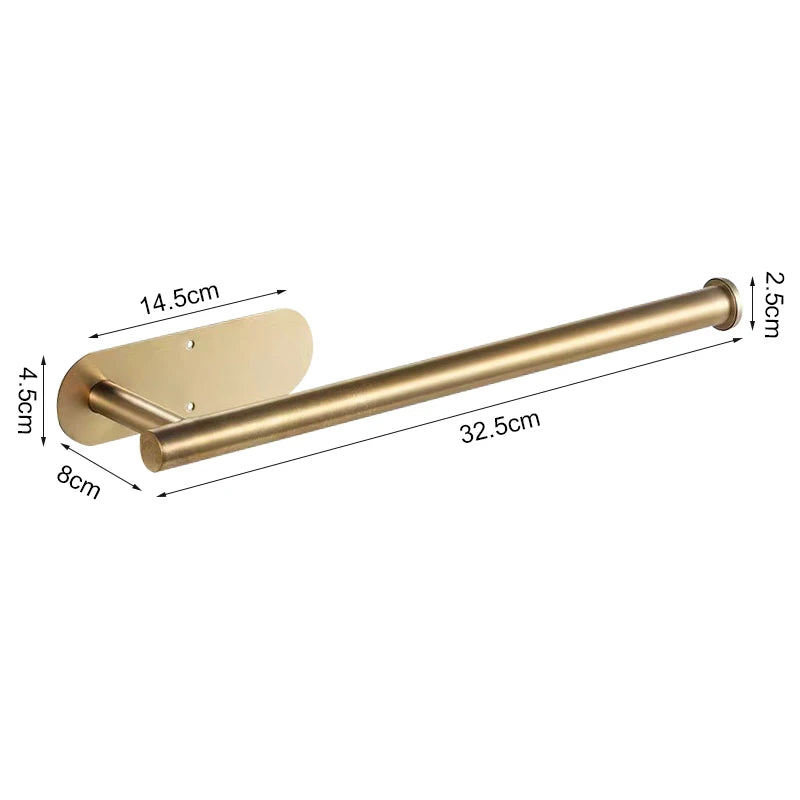 ROLLIX – Stainless Steel Adhesive Paper Towel Holder with Wall Mount Design for Kitchen and Bathroom Organization