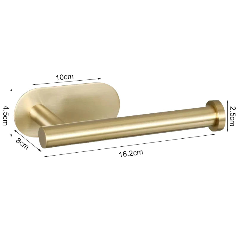 ROLLIX – Stainless Steel Adhesive Paper Towel Holder with Wall Mount Design for Kitchen and Bathroom Organization