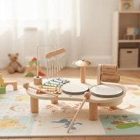 Melodiny - 8-Piece Wooden Musical Toy Set for Creative Learning and Play 0