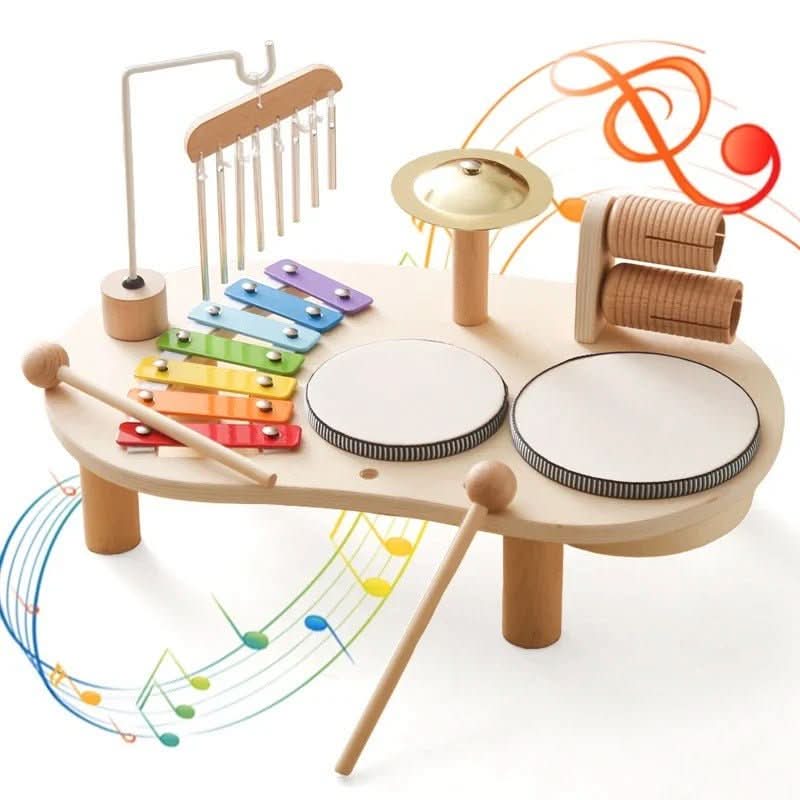 Melodiny - 8-Piece Wooden Musical Toy Set for Creative Learning and Play 6