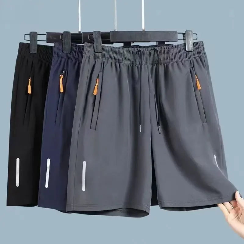 Men's Ice Silk Quick-Dry Running Shorts for Gym & Beach Activities 0