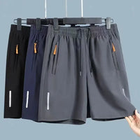 Men's Ice Silk Quick-Dry Running Shorts for Gym & Beach Activities 0