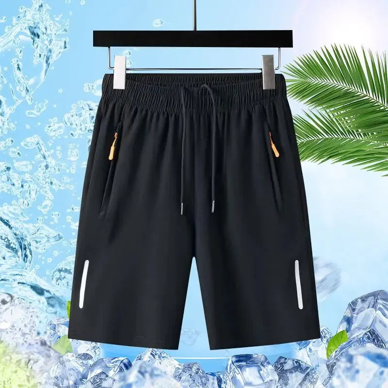Men's Ice Silk Quick-Dry Running Shorts for Gym & Beach Activities 1