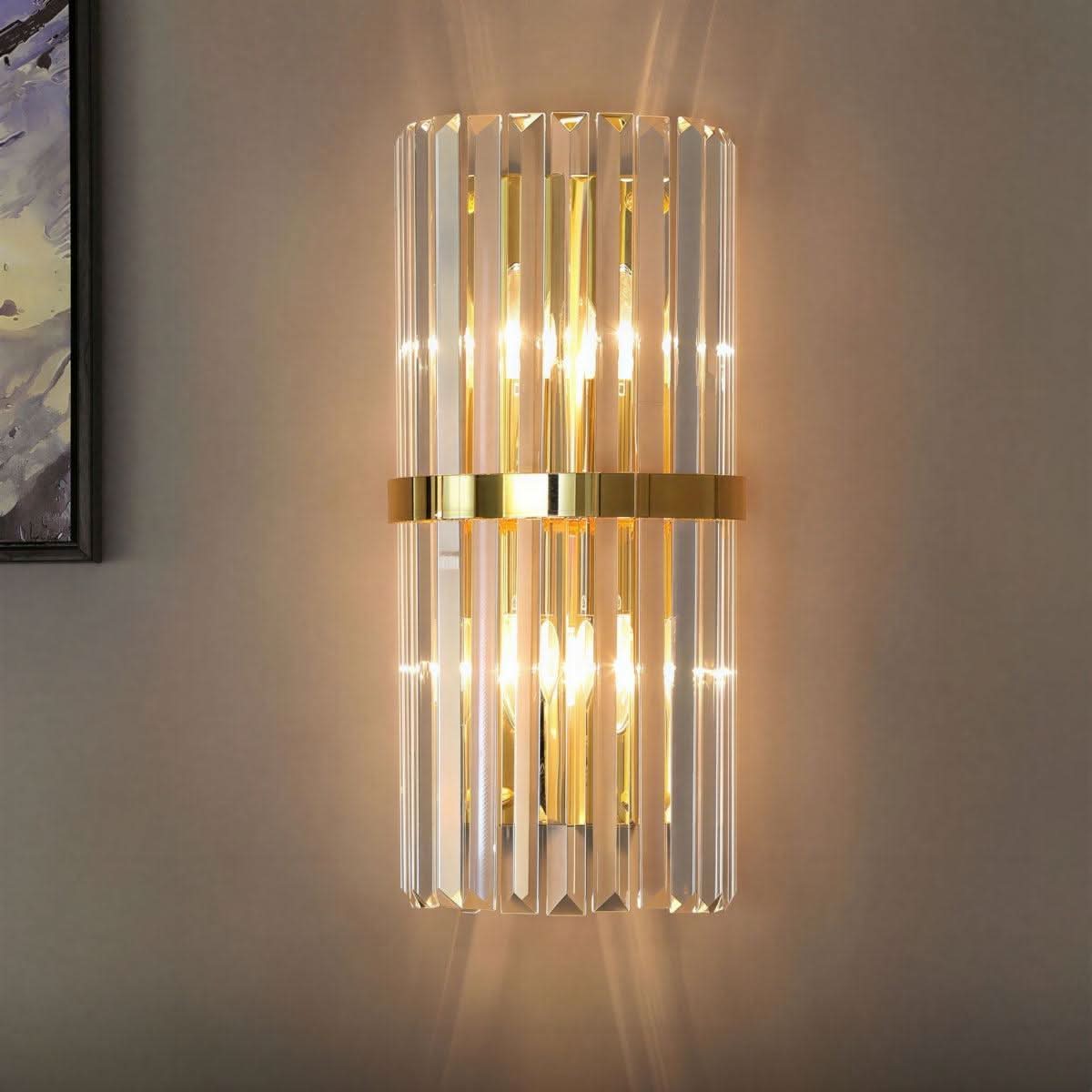 CRYSTAVORA – Kristall-Käfig-Wandleuchte für elegante Ambientebeleuchtung