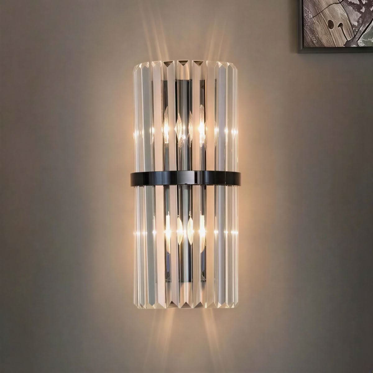 CRYSTAVORA – Kristall-Käfig-Wandleuchte für elegante Ambientebeleuchtung