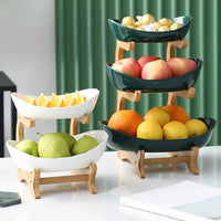 Modern 2/3 Layer Plastic Fruit Plate & Snack Dish for Home Decor 1