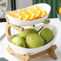 Modern 2/3 Layer Plastic Fruit Plate & Snack Dish for Home Decor 2