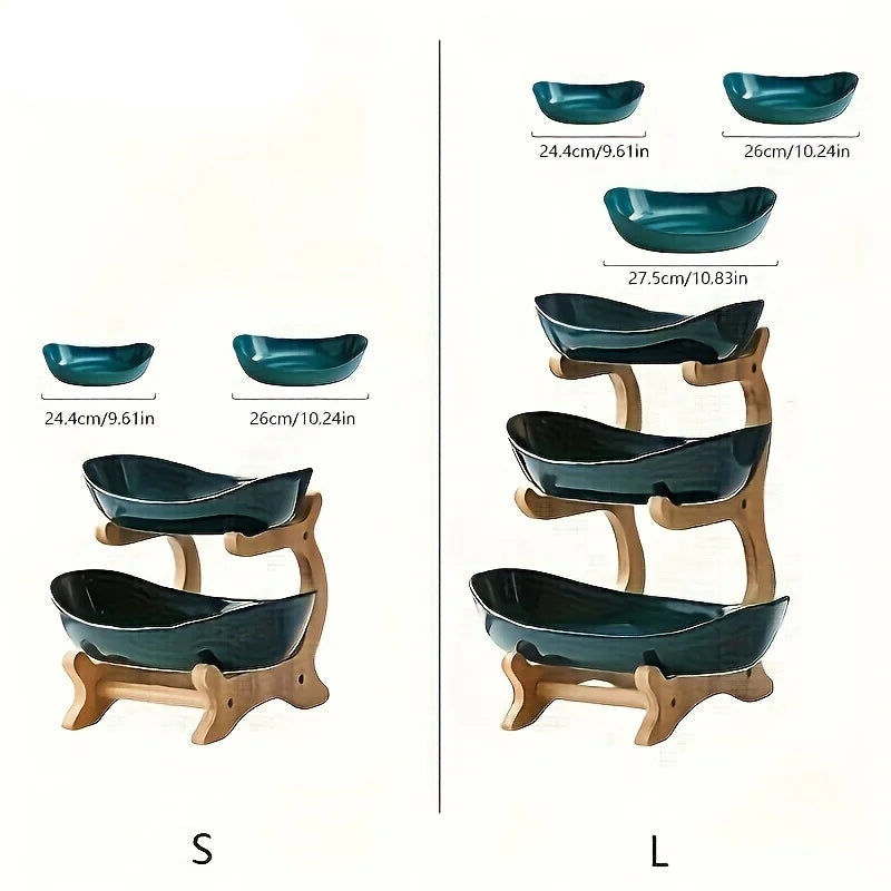 Modern 2/3 Layer Plastic Fruit Plate & Snack Dish for Home Decor 5