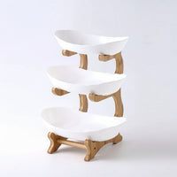 Modern 2/3 Layer Plastic Fruit Plate & Snack Dish for Home Decor 6