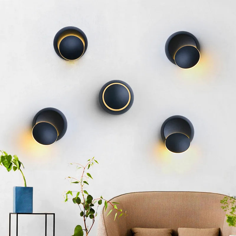Modern 5W LED Wall Sconce Light - 350° Rotatable Wall Lamp for Living Room & Bedroom 2