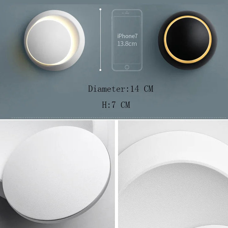 Modern 5W LED Wall Sconce Light - 350° Rotatable Wall Lamp for Living Room & Bedroom 3
