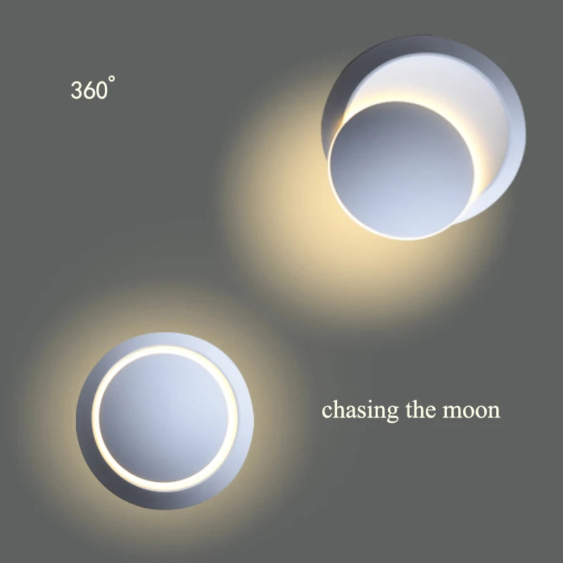 Modern 5W LED Wall Sconce Light - 350° Rotatable Wall Lamp for Living Room & Bedroom 4