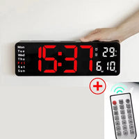 Modern LED Wall Clock with Alarm & Thermometer - Minimalist Home Decor 3