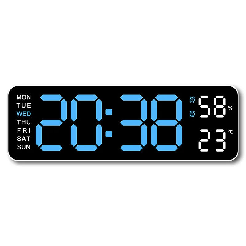 Modern LED Wall Clock with Alarm & Thermometer - Minimalist Home Decor 6